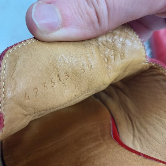 Gucci Princetown Red Leather Slip-on Mule Shoe - Picture 3 of 11